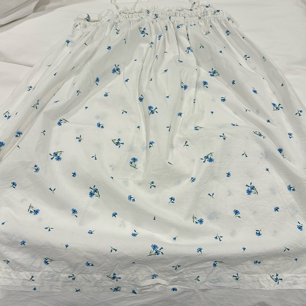H&M Floral Smocked Neck Bubble Mini Dress